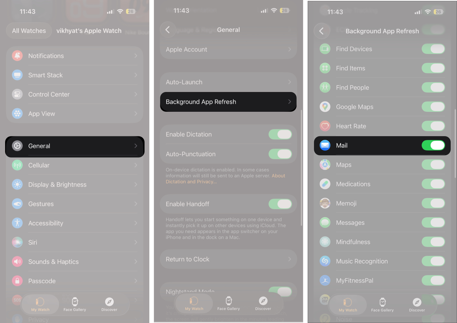 Keep Mail Sync and Background Refresh Enabled
