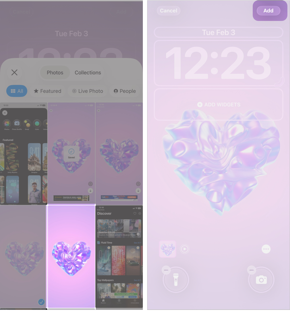 Best Live Wallpaper Apps for iPhone in 2026 (Free & Paid Picks) – iGeeksBlog Select the Wallpaper and Tap Add
