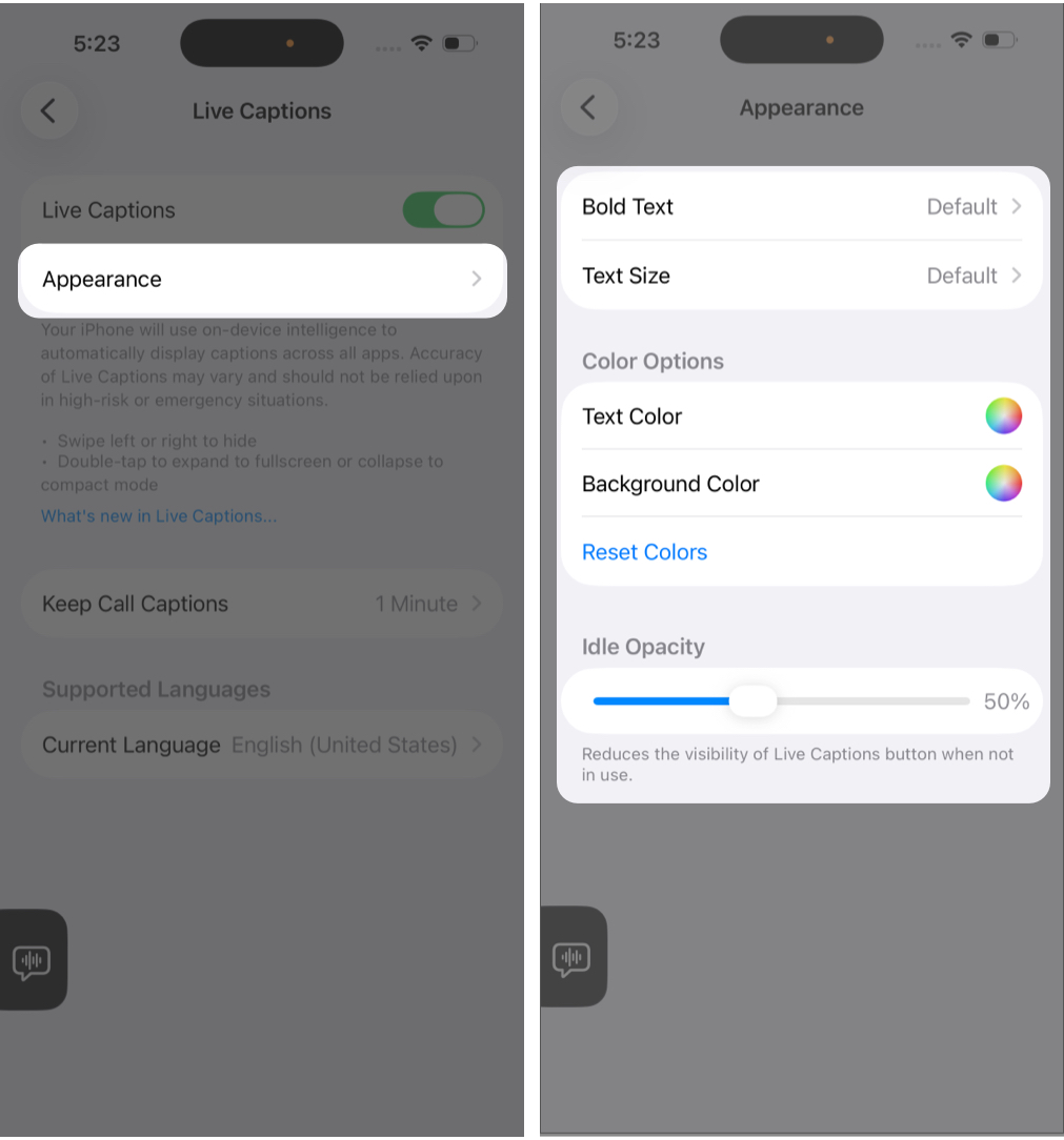 Tap Appearance And Adjust All Functions According To You