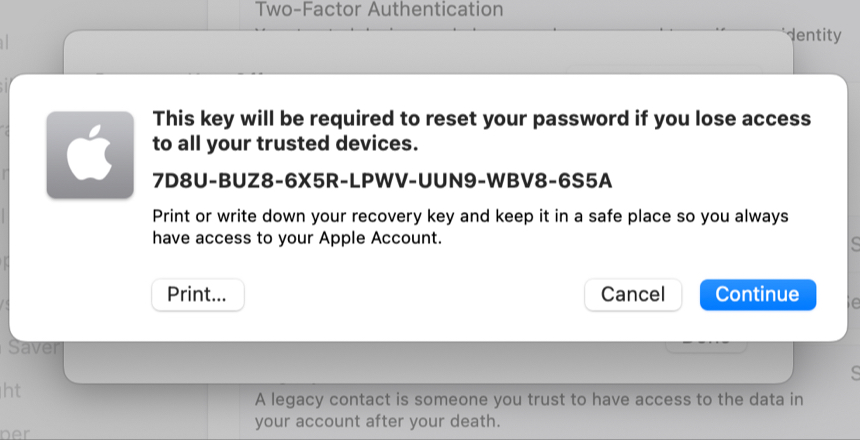 There’s Your Recovery Key.