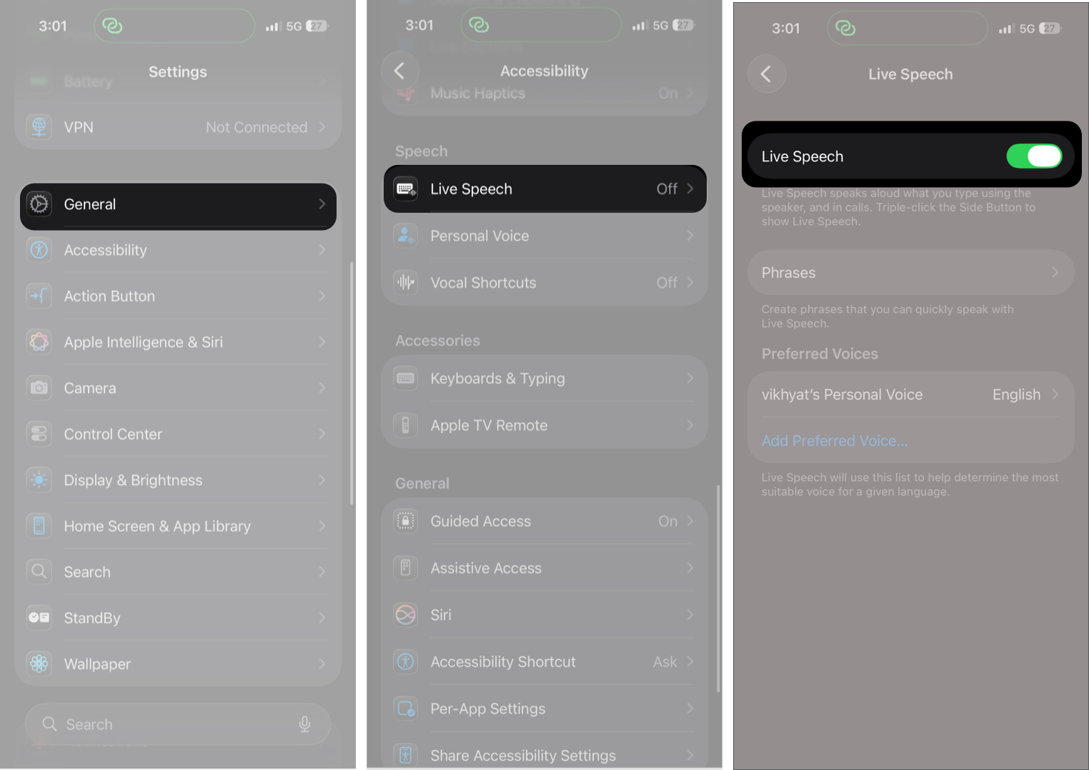 How to Use Live Speech on iPhone, Mac, and Apple Watch (Complete Guide) – iGeeksBlog Toggle on Live Speech In iPhone