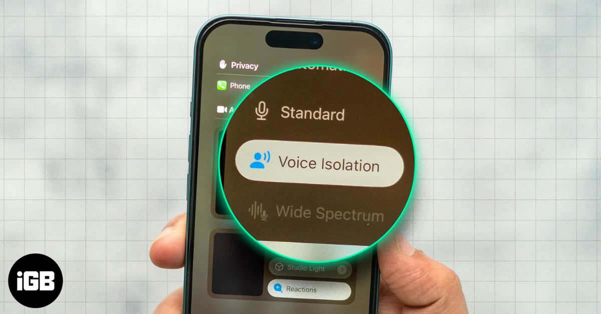 Voice Isolation on iPhone