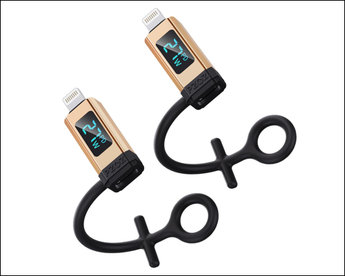 pzoz USB-C to Lightning Adapter with LED Display