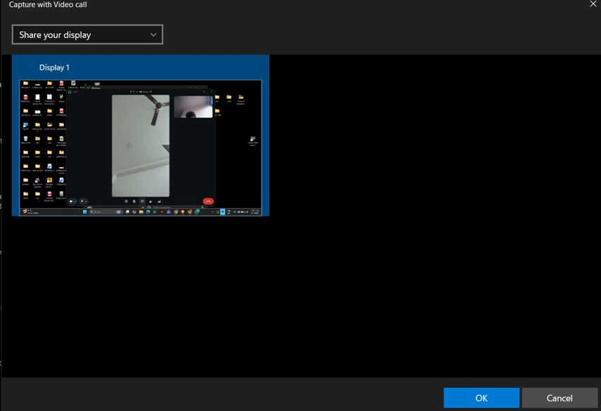Choose a Screen And Click Share