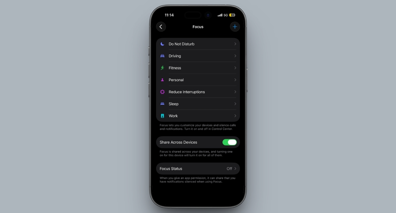 Focus Filters iPhone Feature