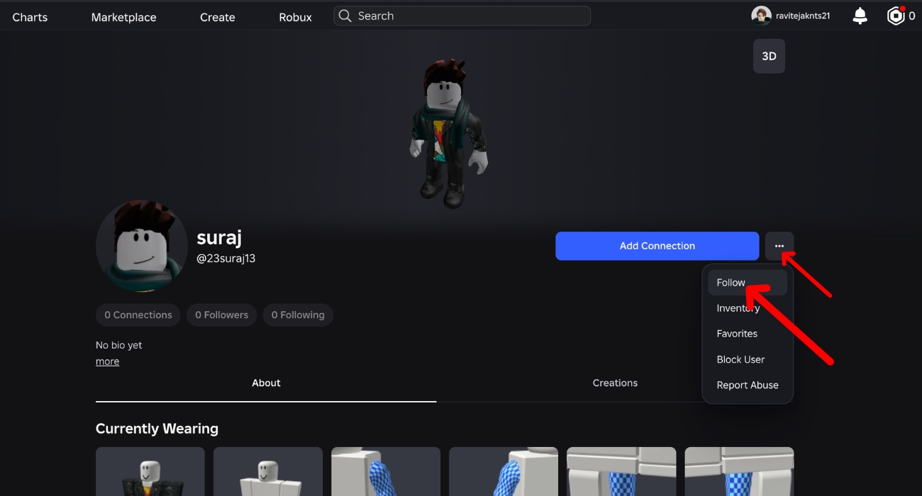 Follow Someone on Roblox in Desktop or Web