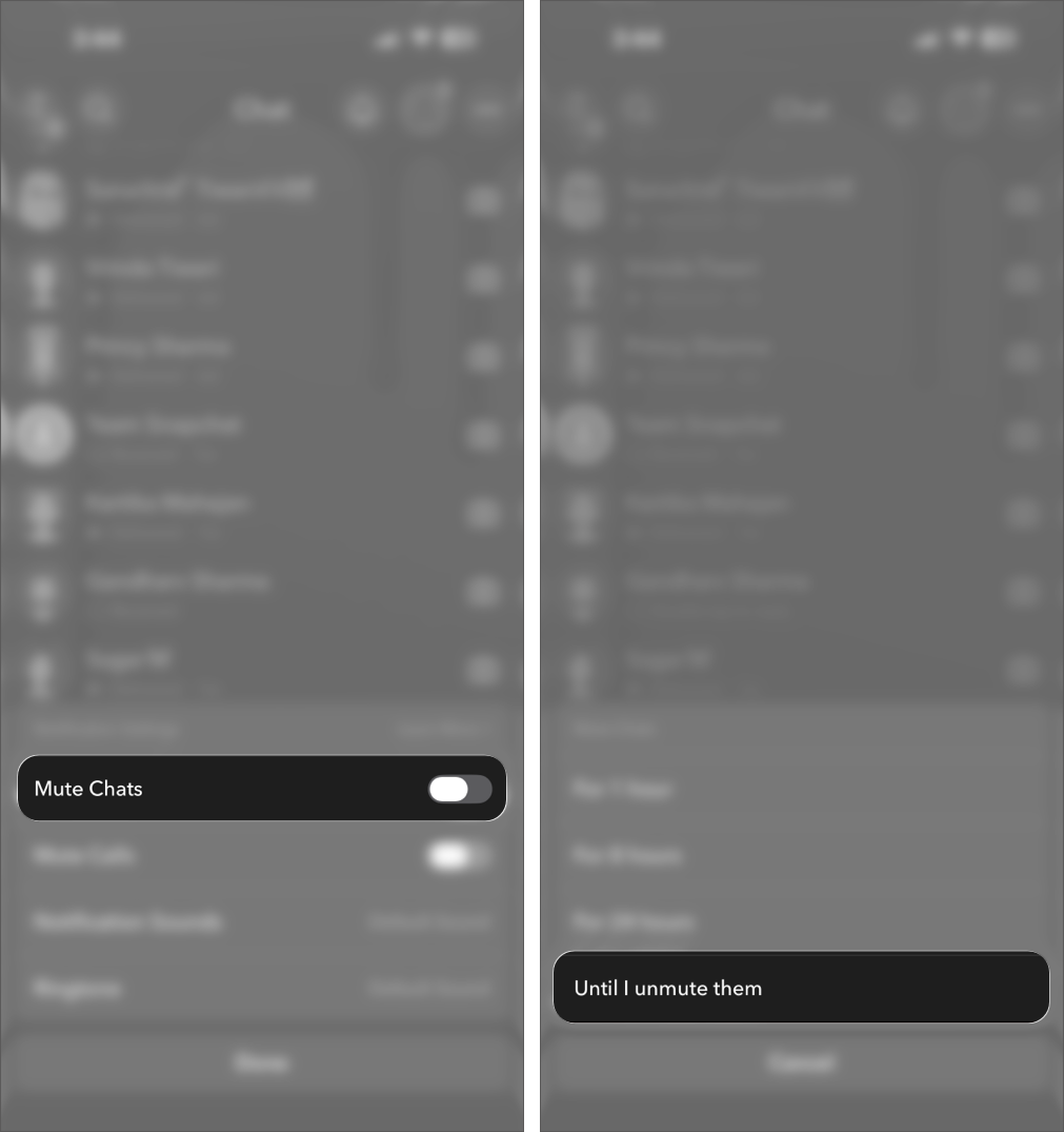Muting Snapchat Notifications