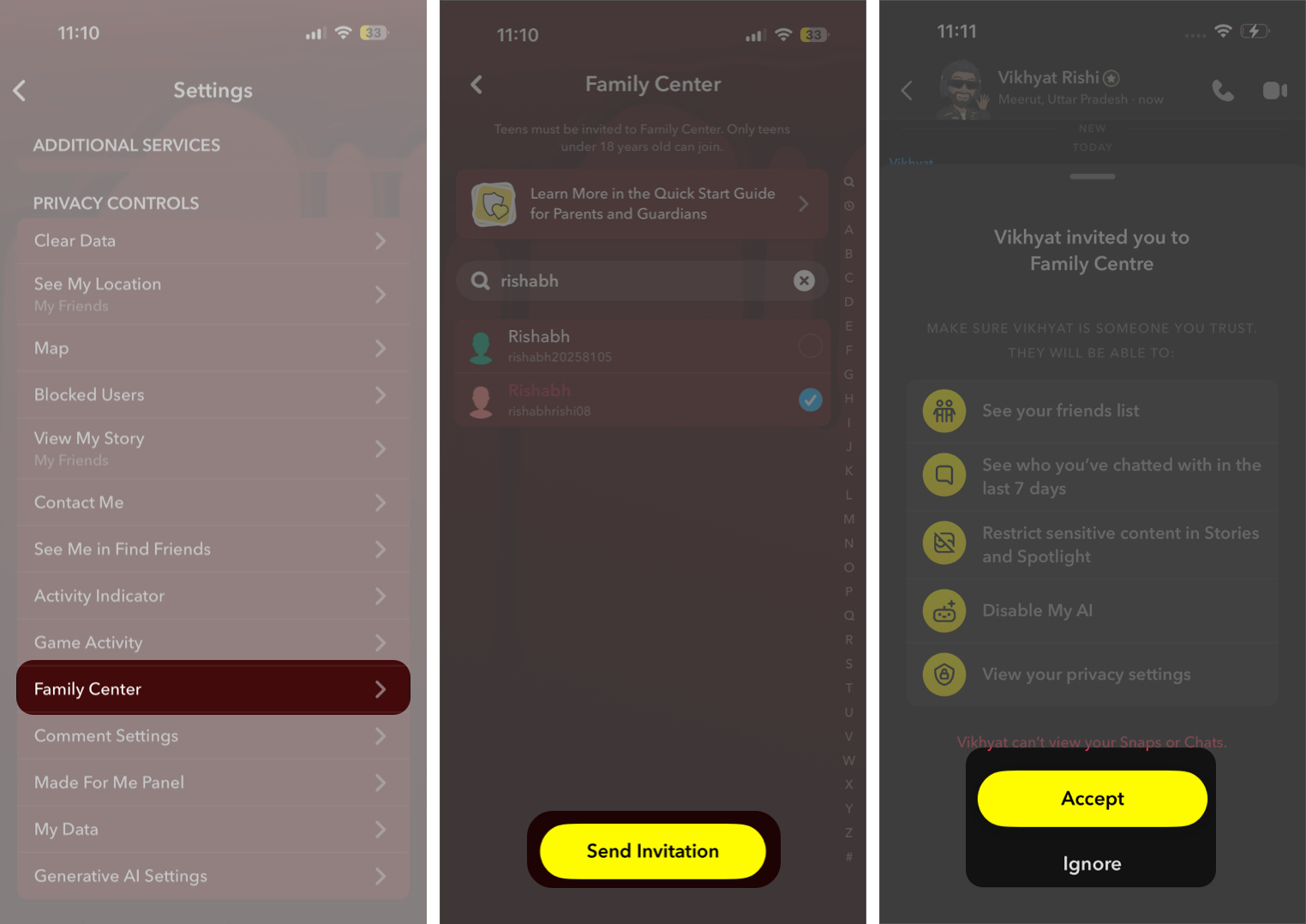 Snapchat Parental Controls Setup