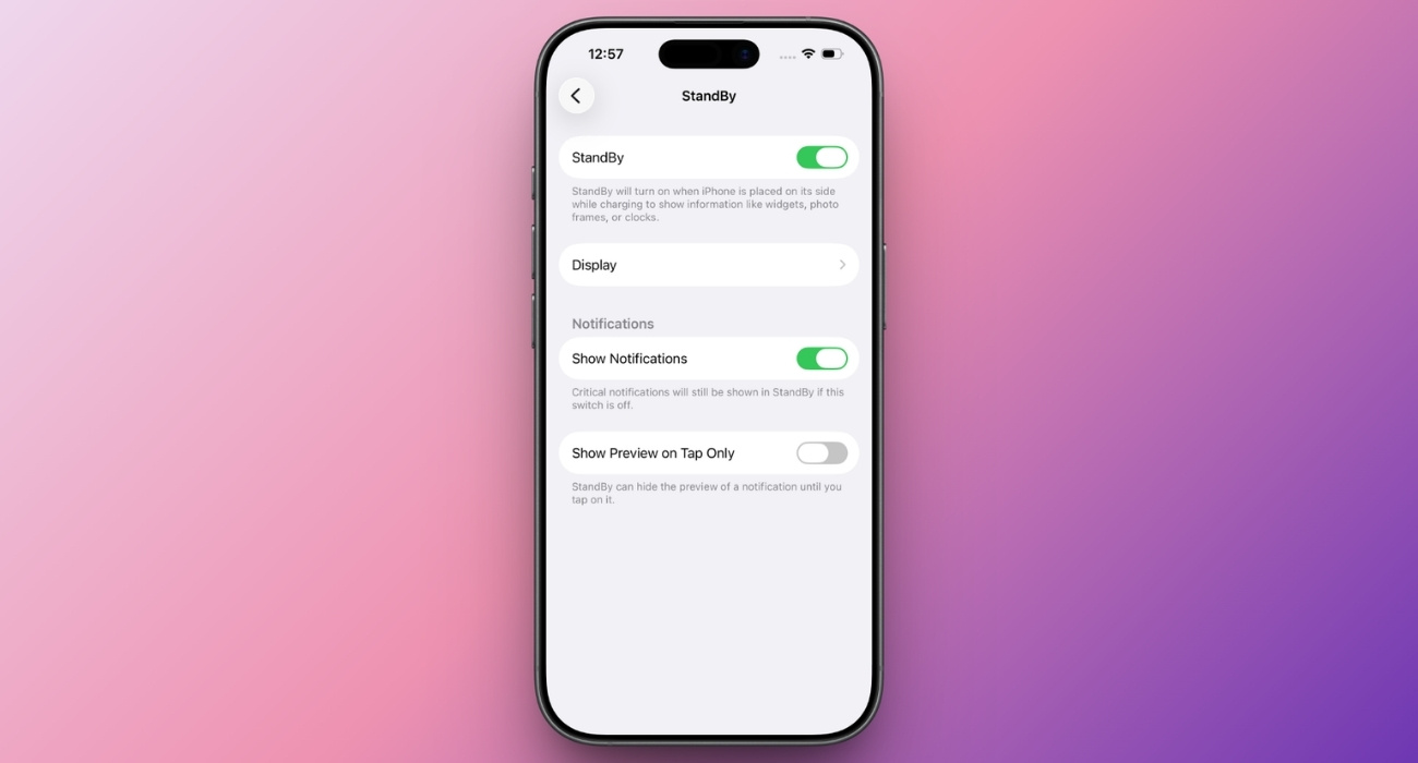 StandBy Mode Feature