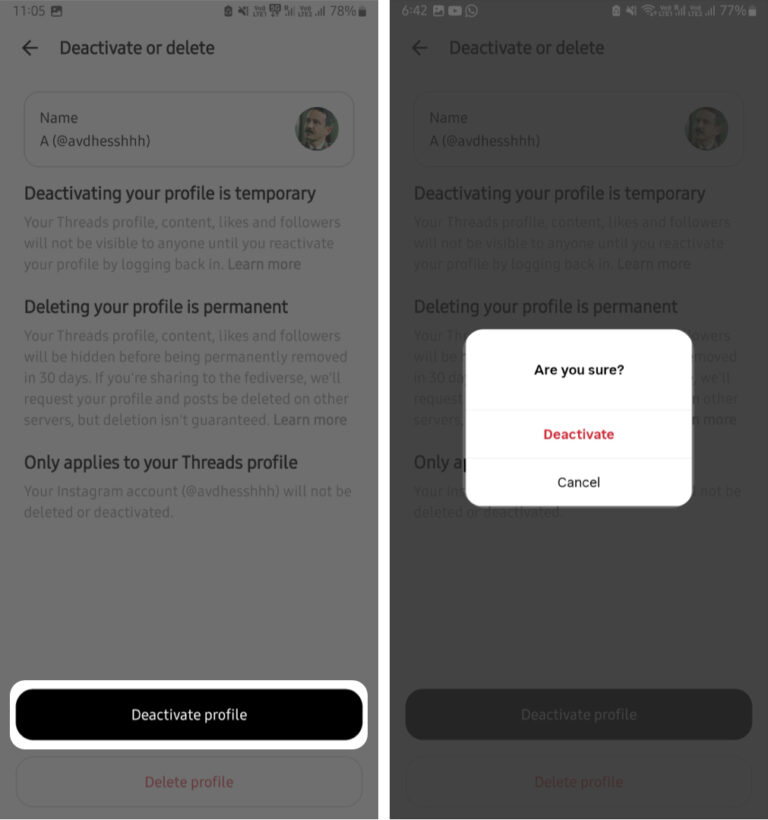 How to Delete Threads Account Without Deleting Your Instagram Account ...
