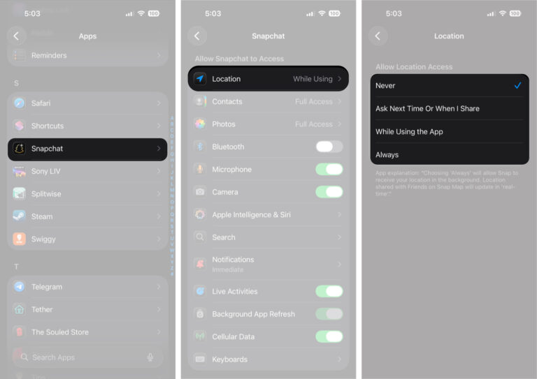 How to Turn Off Location on Snapchat (Step-by-Step Guide) – iGeeksBlog