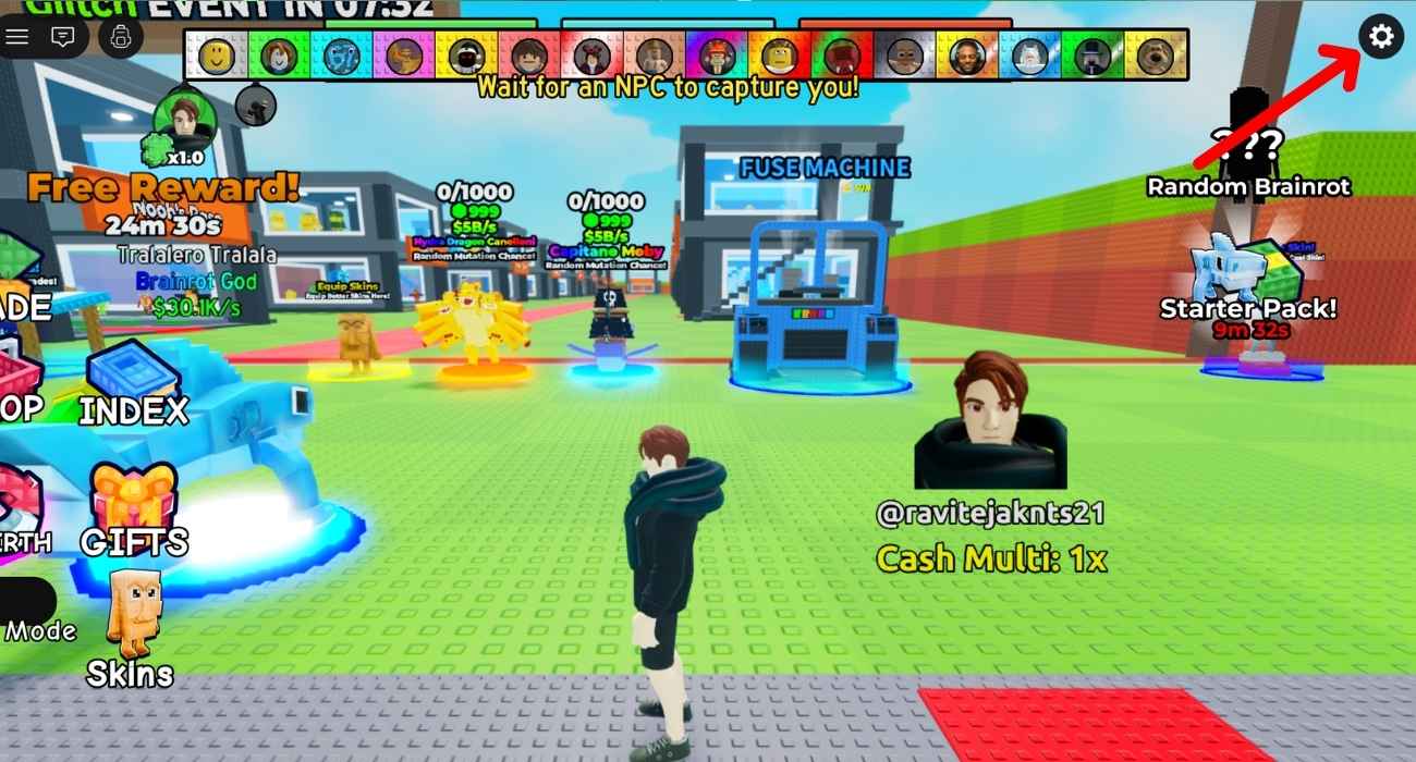 Click the Settings icon