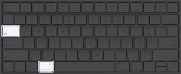 Command + Tab for app switching