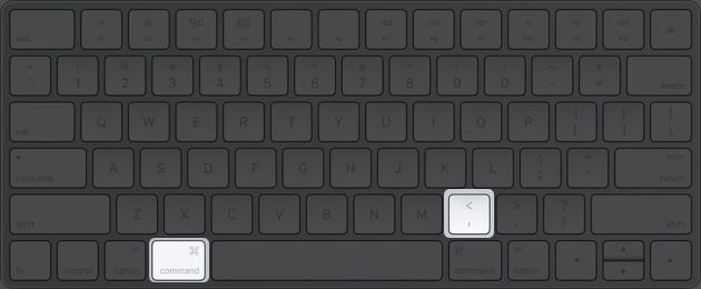 Command + , to open app settings