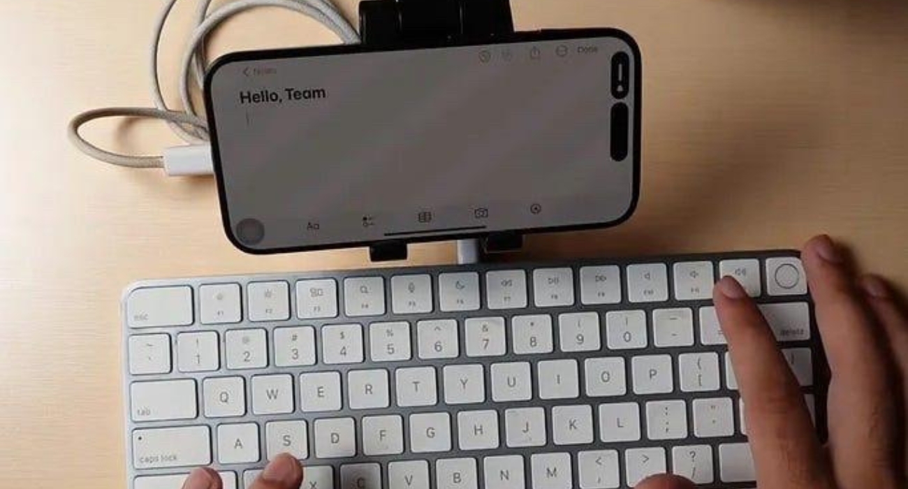 Connect accessories like a keyboard