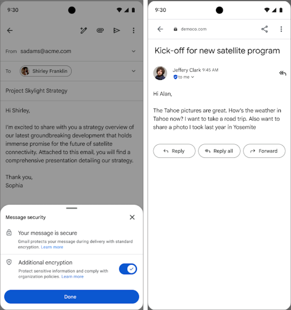 Enable and use Gmail end-to-end Encryption