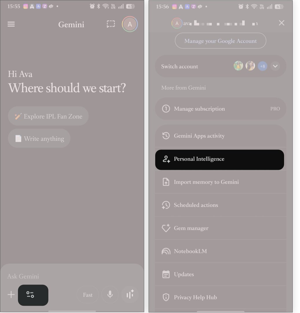 Enabling Gemini Personal Intelligence