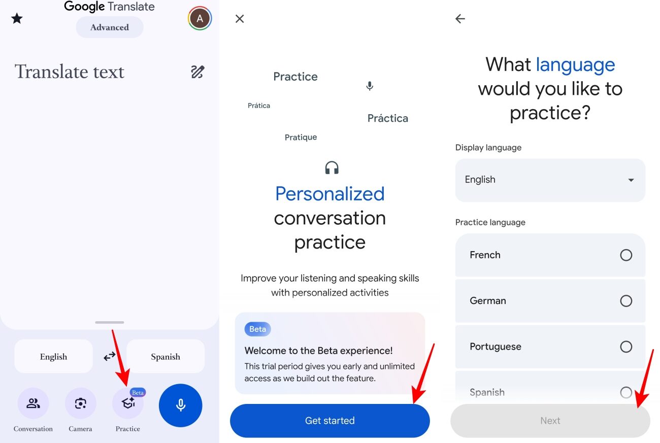 Google Translate Practice Speaking Setup Steps