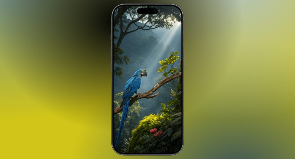 Jungle Macaw scene where nature meets depth