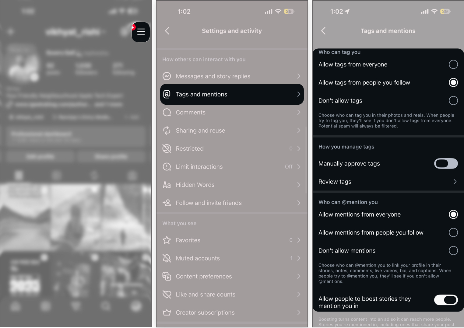 Limit tags and mentions