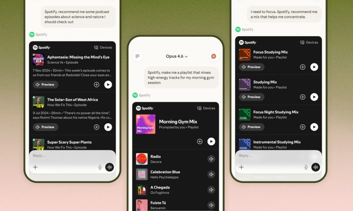 Play a Spotify playlist inside Claude