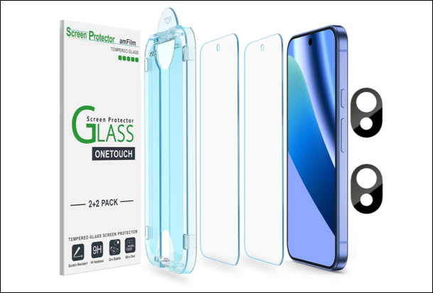 amFilm Screen Protector + Camera Lens Protector