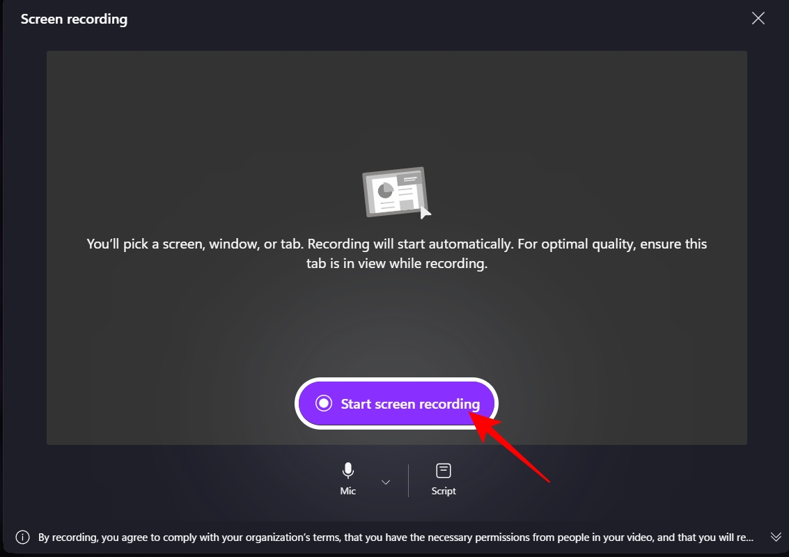 Click Start screen recording