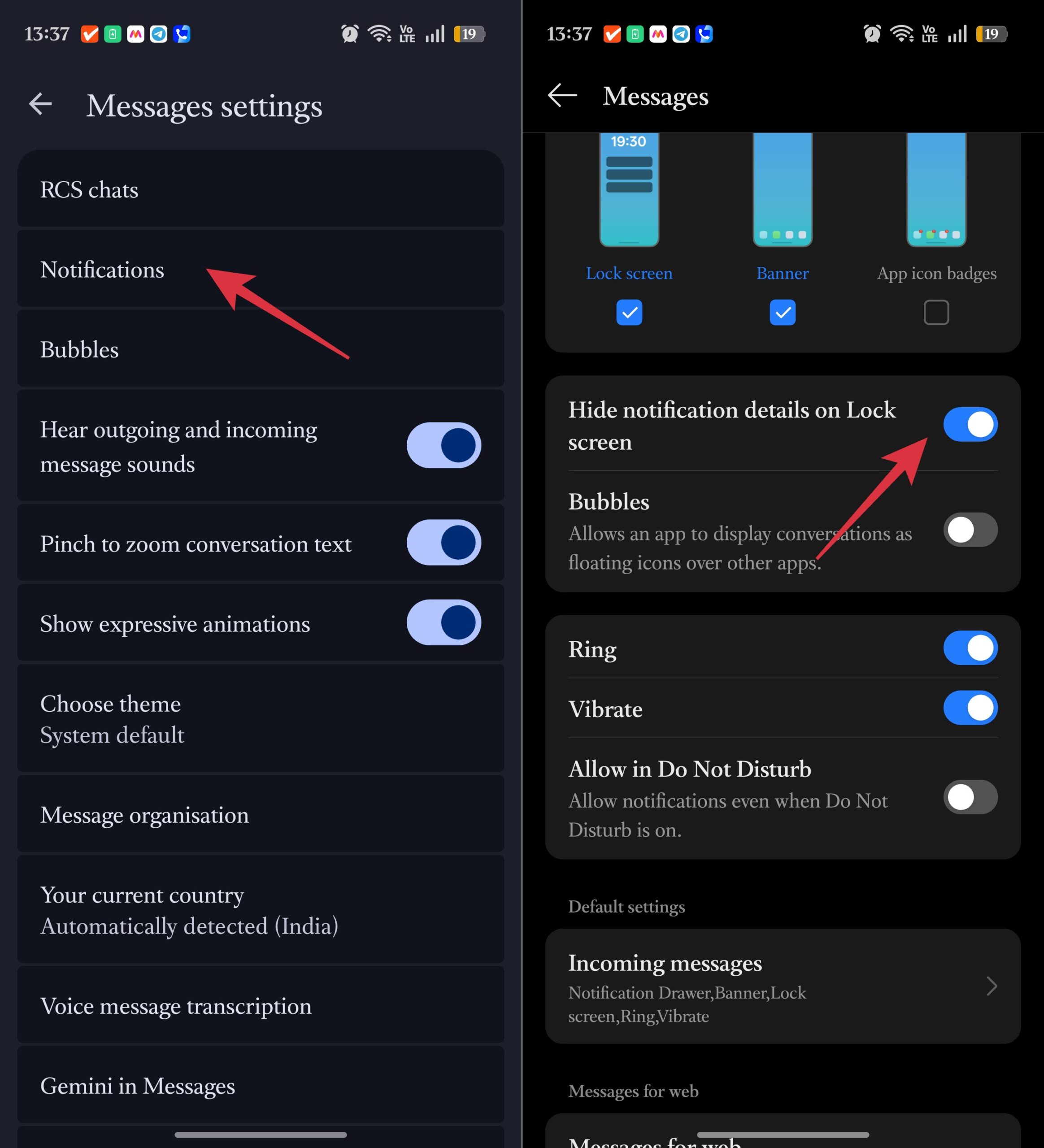Hide sensitive lock screen content