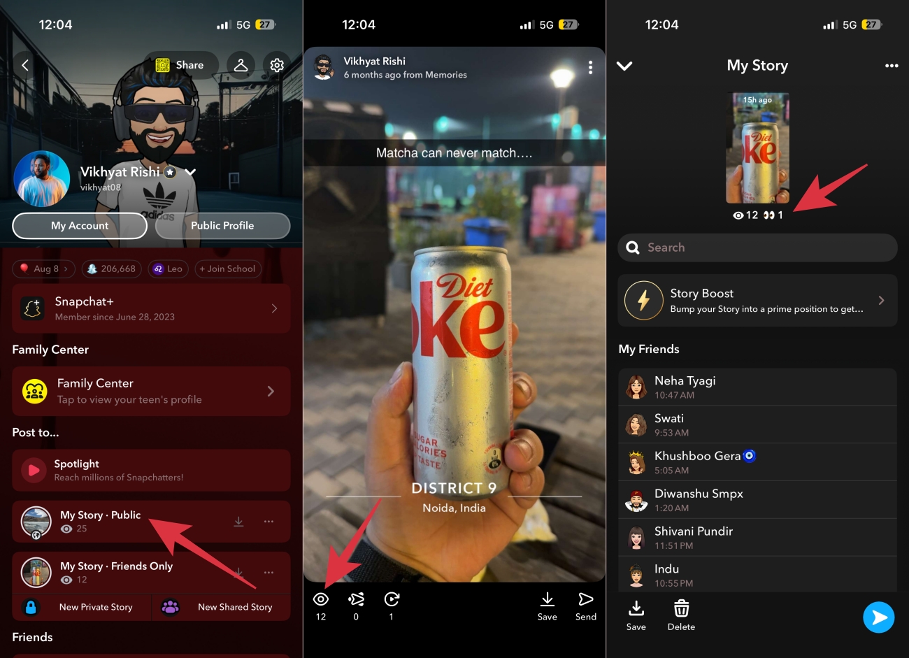 How to see how many times people rewatched your Story