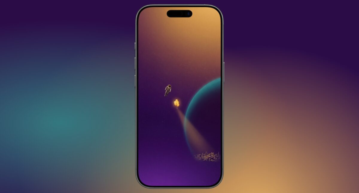 Lonely astronaut gradient wallpaper