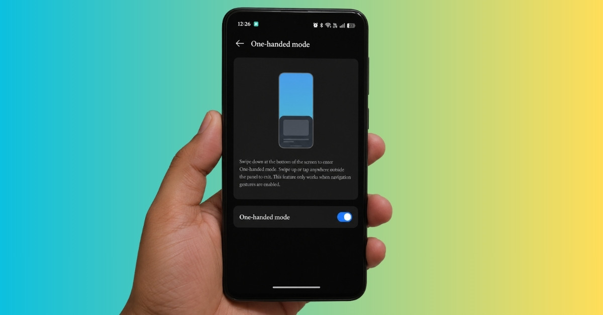 One handed mode enabled on android
