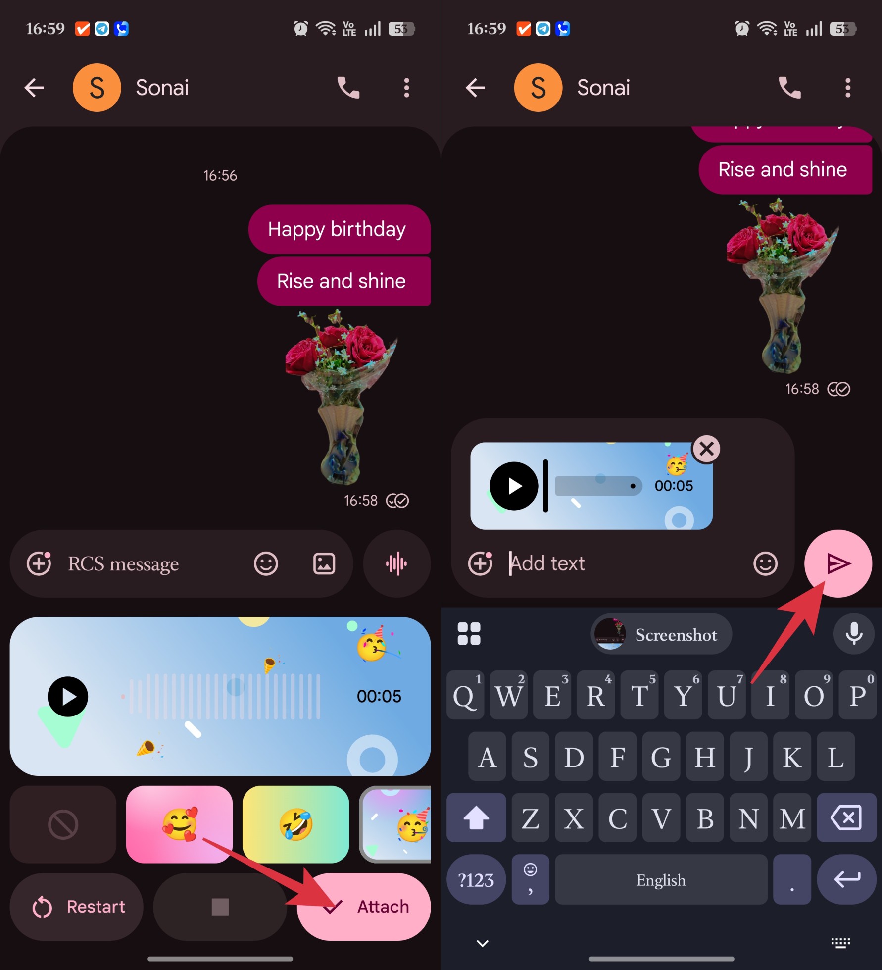 Sending a Stylized Voice Note