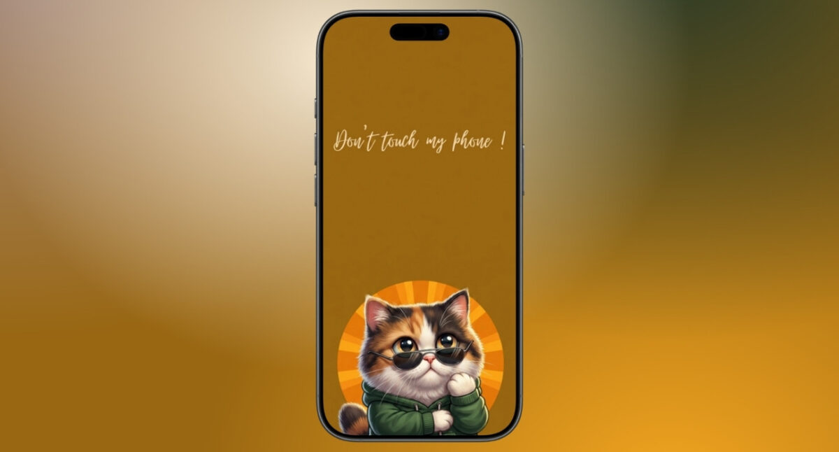 Don't touch my phone cool cat wallpaper