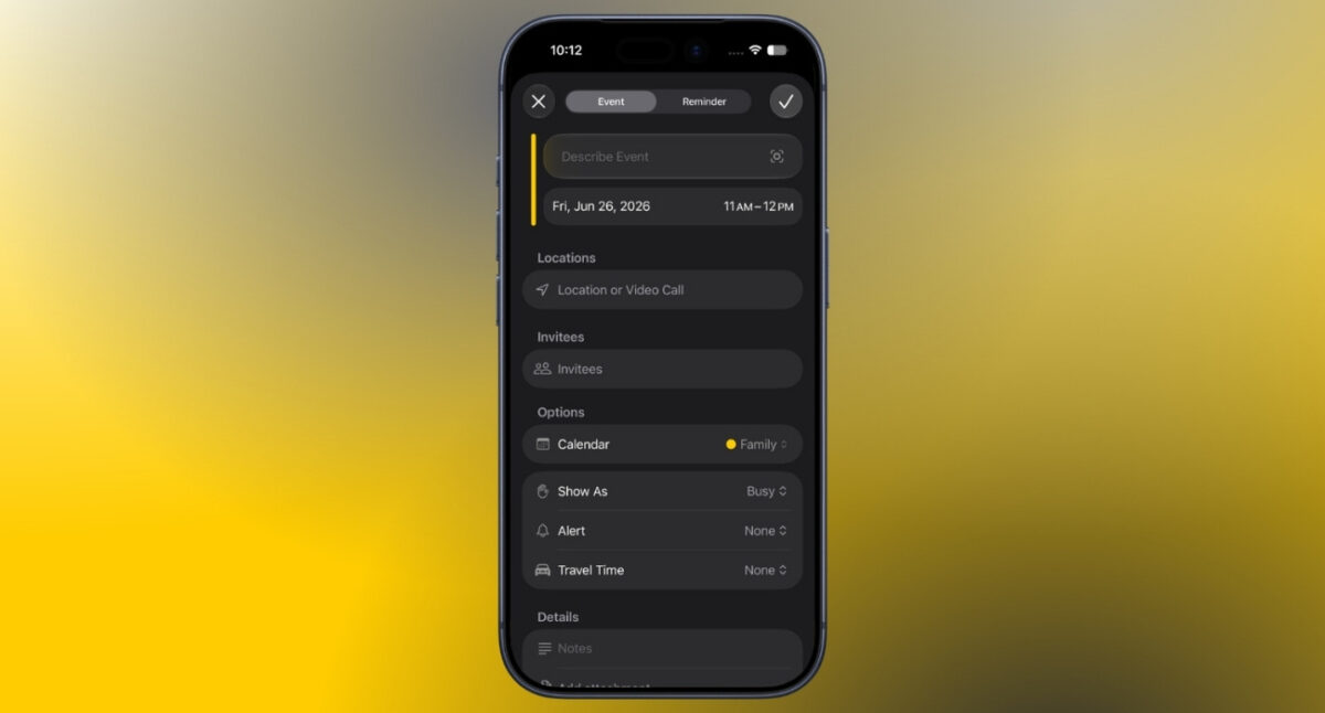 Edit events more easily
