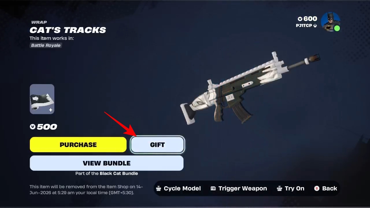 Gift Button Fortnite