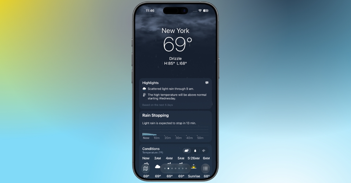 Highlights section solves another Weather app problem