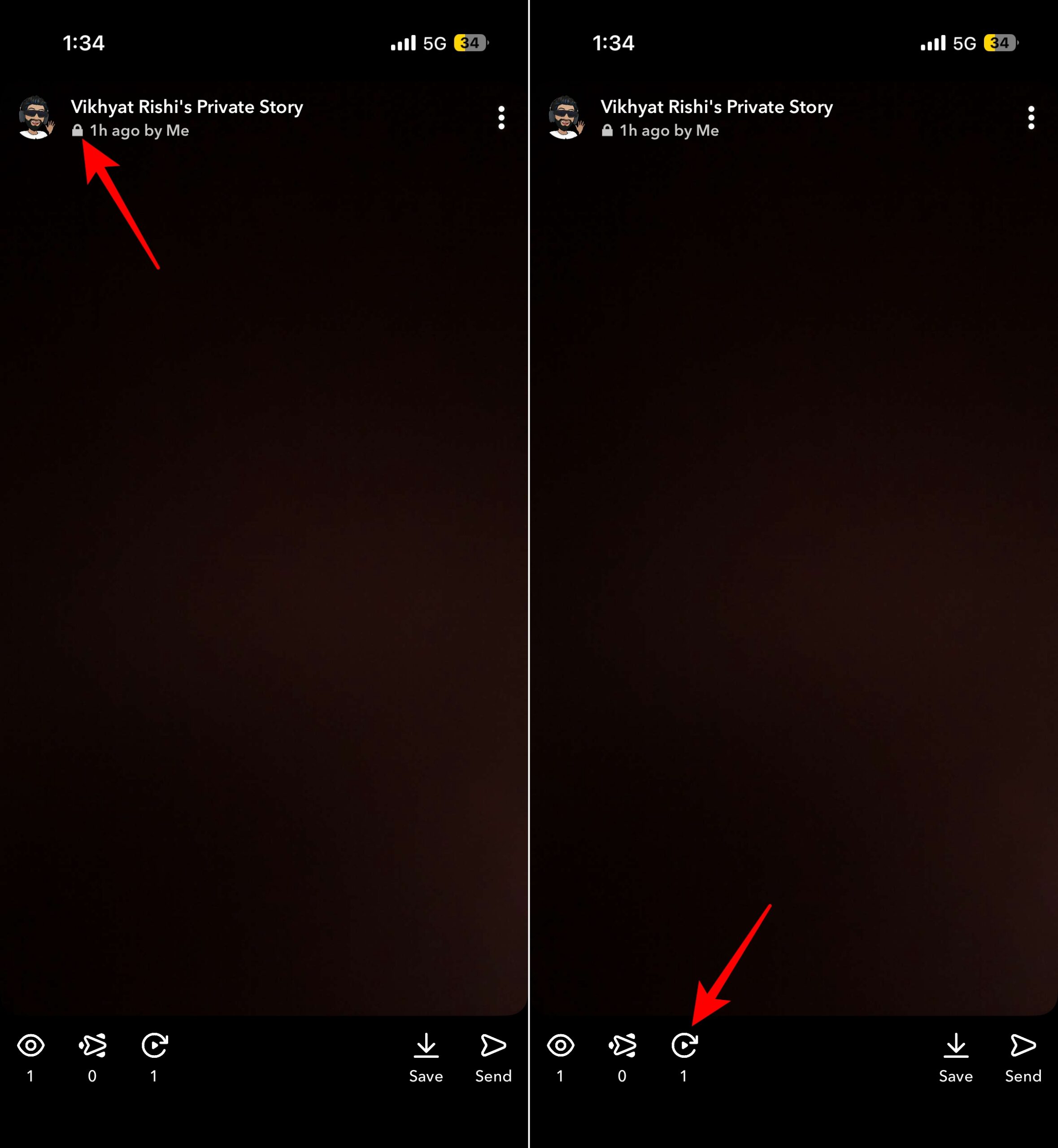 Lock Icon and Story replay count icon