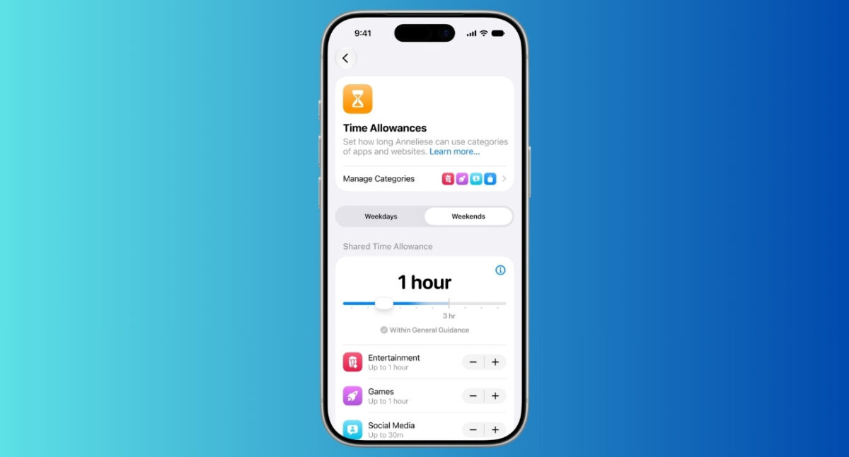 Screen time feature in iOS 27