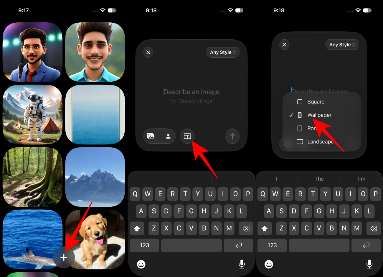 Use the Image Playground app to generate wallpaper