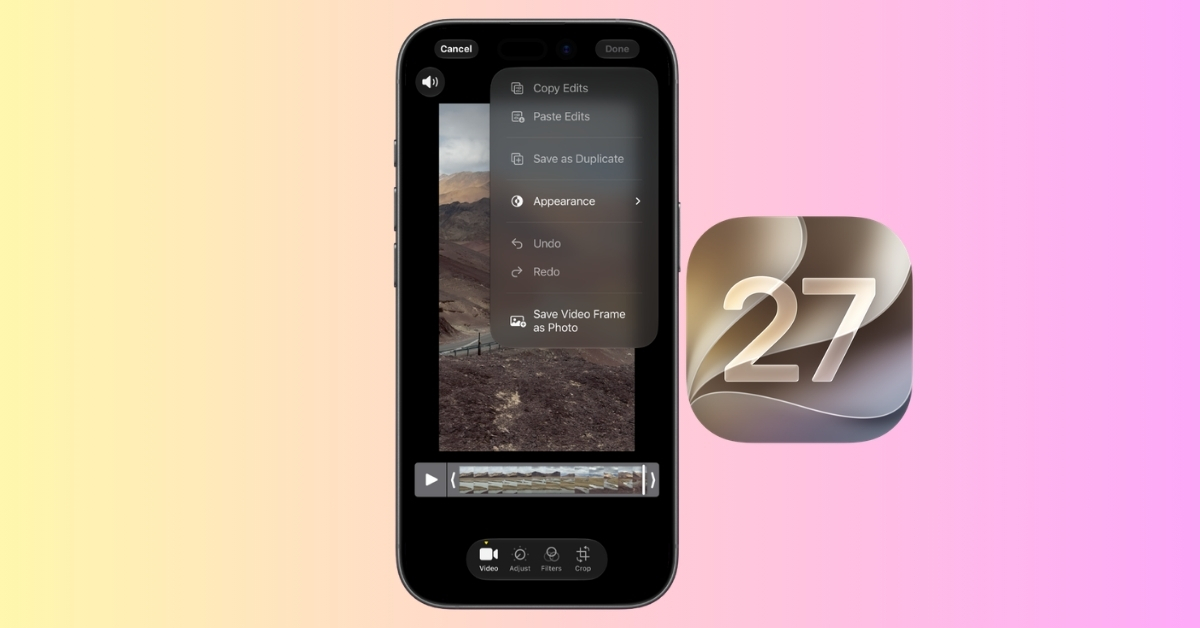 iOS 27 lets you turn any video moment into a photo