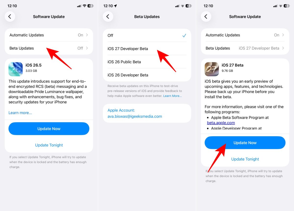How to install iOS 27 developer beta 4 on iPhone – iGeeksBlog
