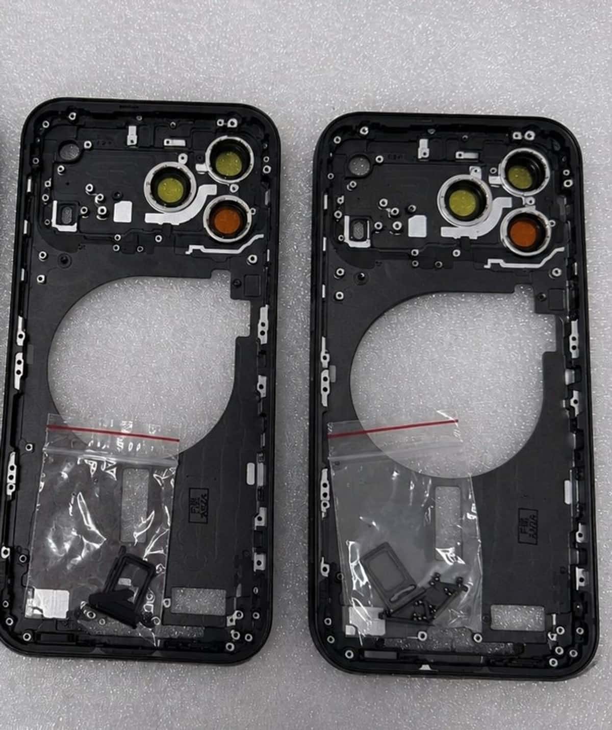 Alleged dark gray iPhone 18 Pro rear chassis part