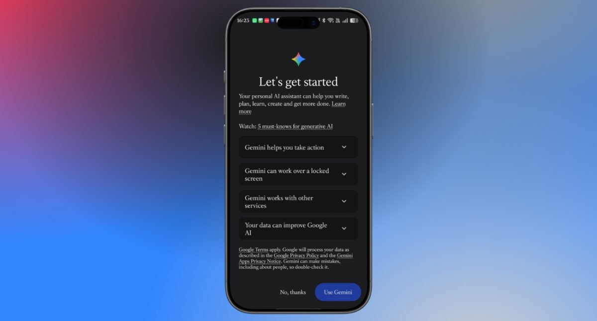 make Gemini your default assistant