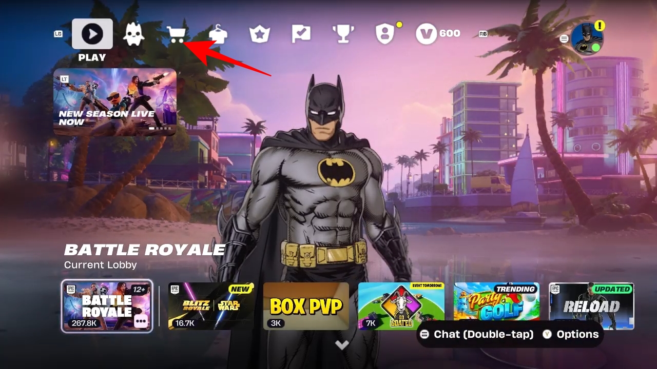 Play tab in fortnite