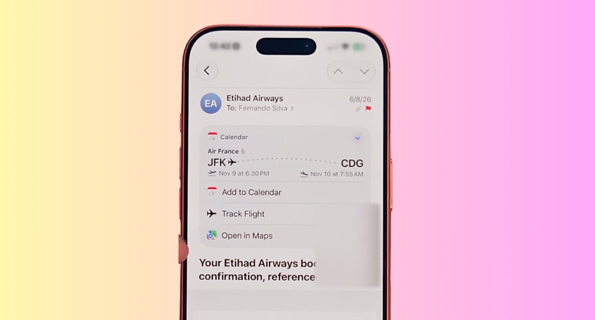 Contextual suggestions in iOS 27 Mail app