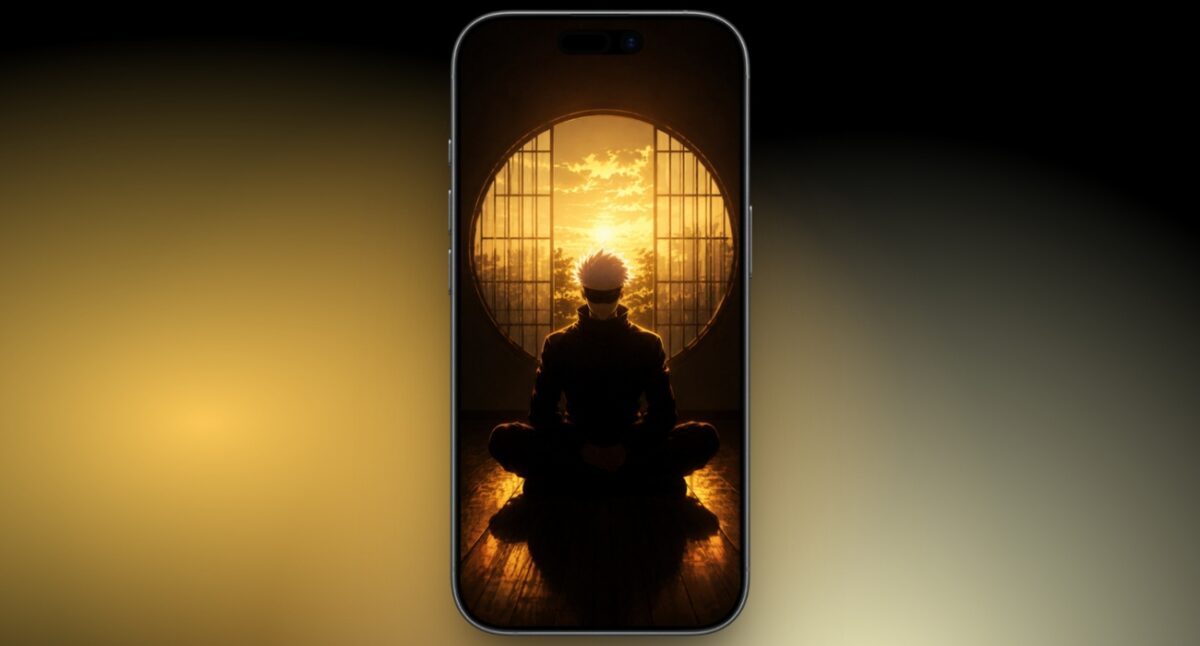 Peaceful Gojo wallpaper bringing Zen energy
