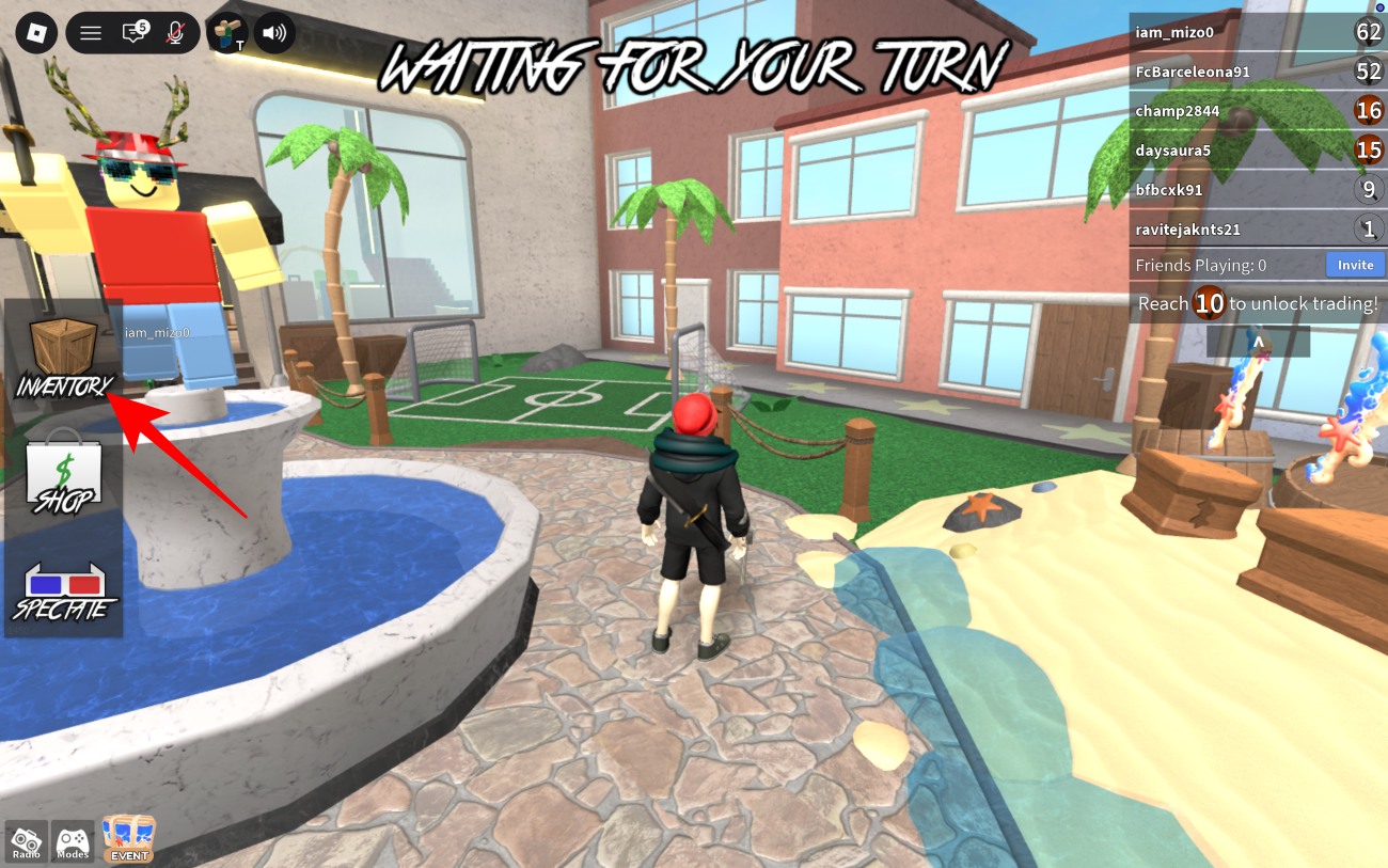 Select Inventory on the left