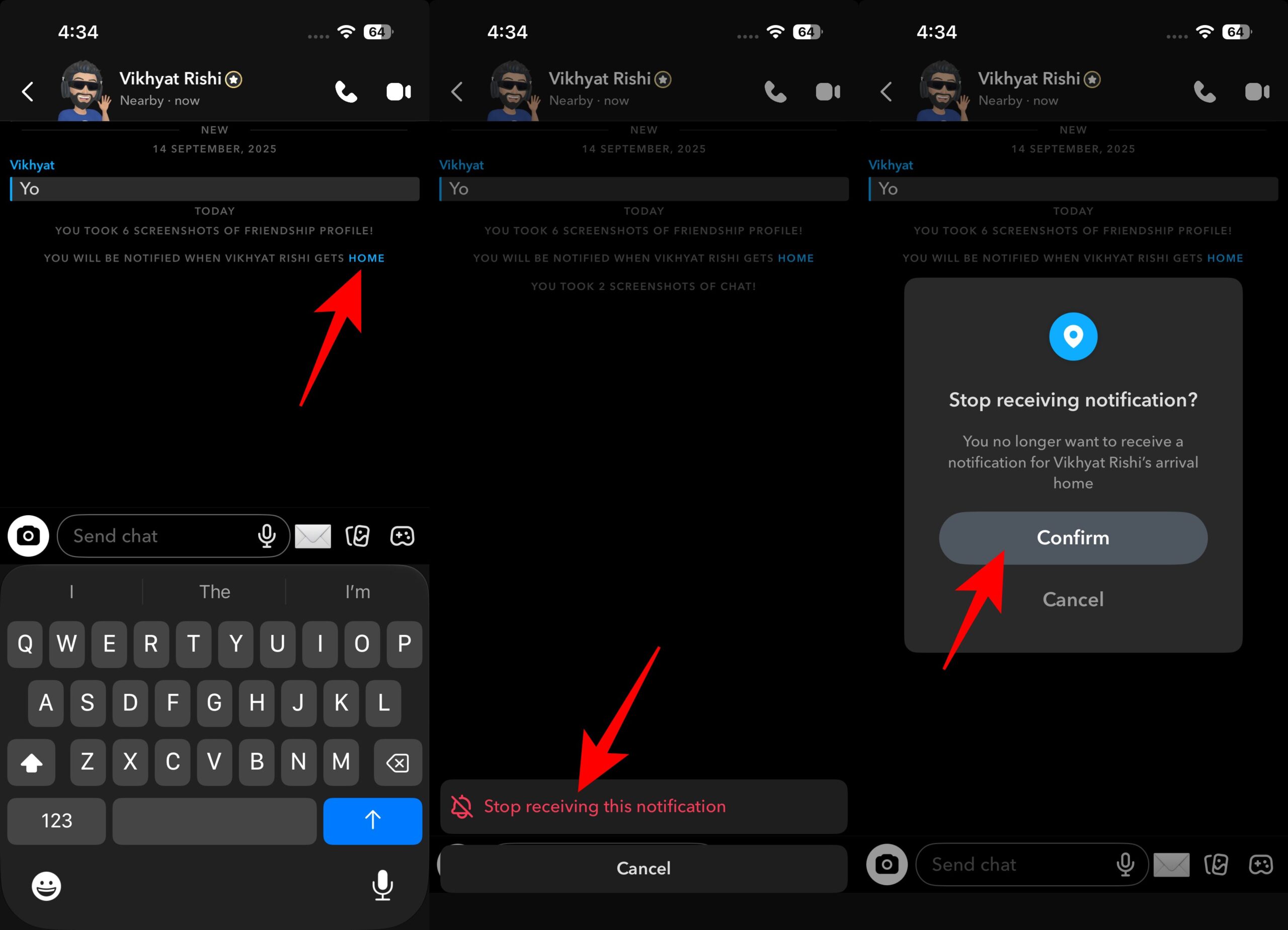 Stop receiving Arrival Notifications from a friend