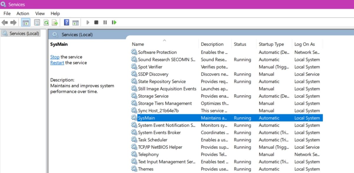 Sysmain