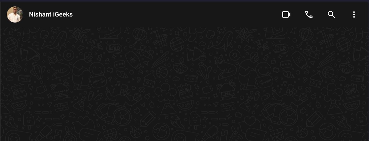 Starting an audio or video call from WhatsApp Web.